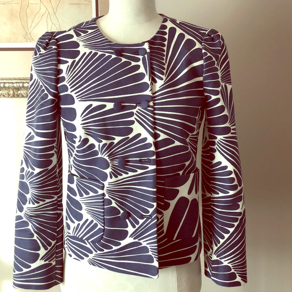 J. Crew Tropical Print Jacket